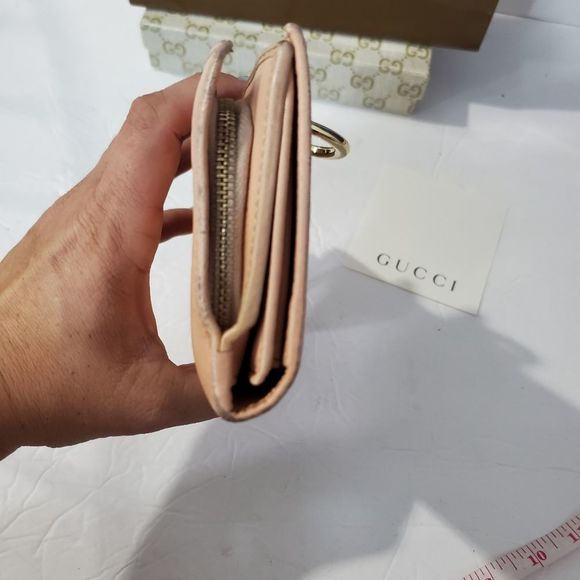 GUCCI Authentic Guccissima monogram GG pink zip wallet - Picture 15 of 15
